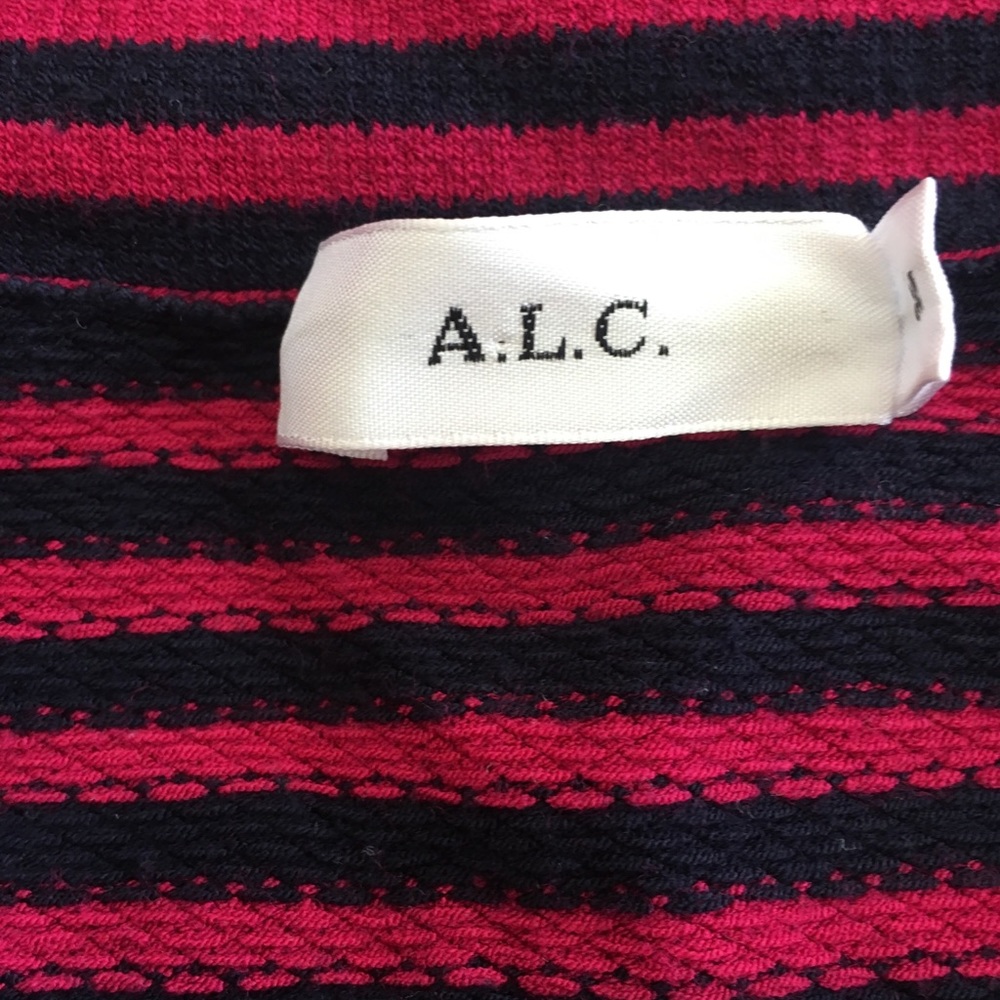 ALC Delmer Striped Pencil Skirt in Blue and Red - Picture 2 of 3